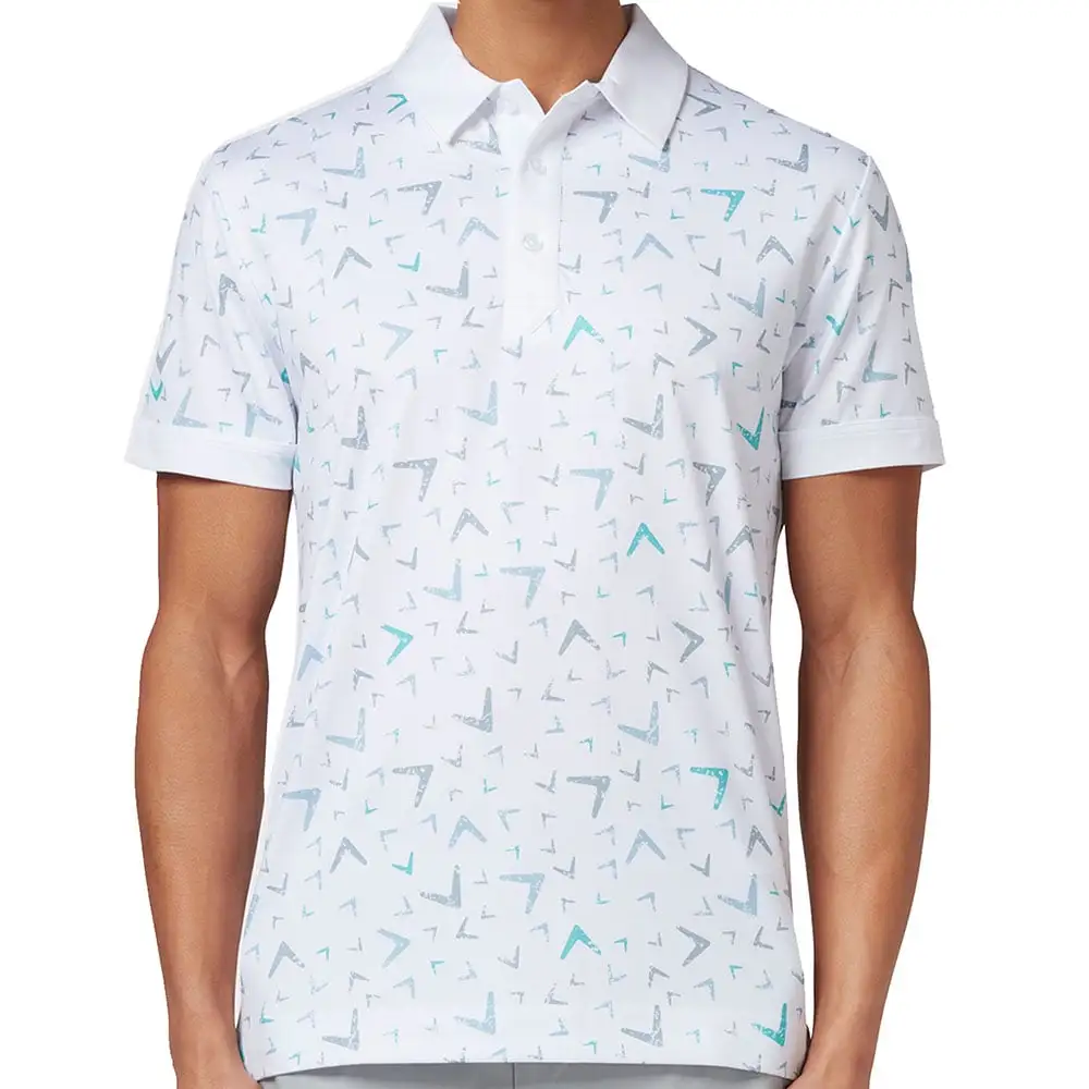 Callaway All Over Chev Geo Polo Shirt - Bright White - Image 4