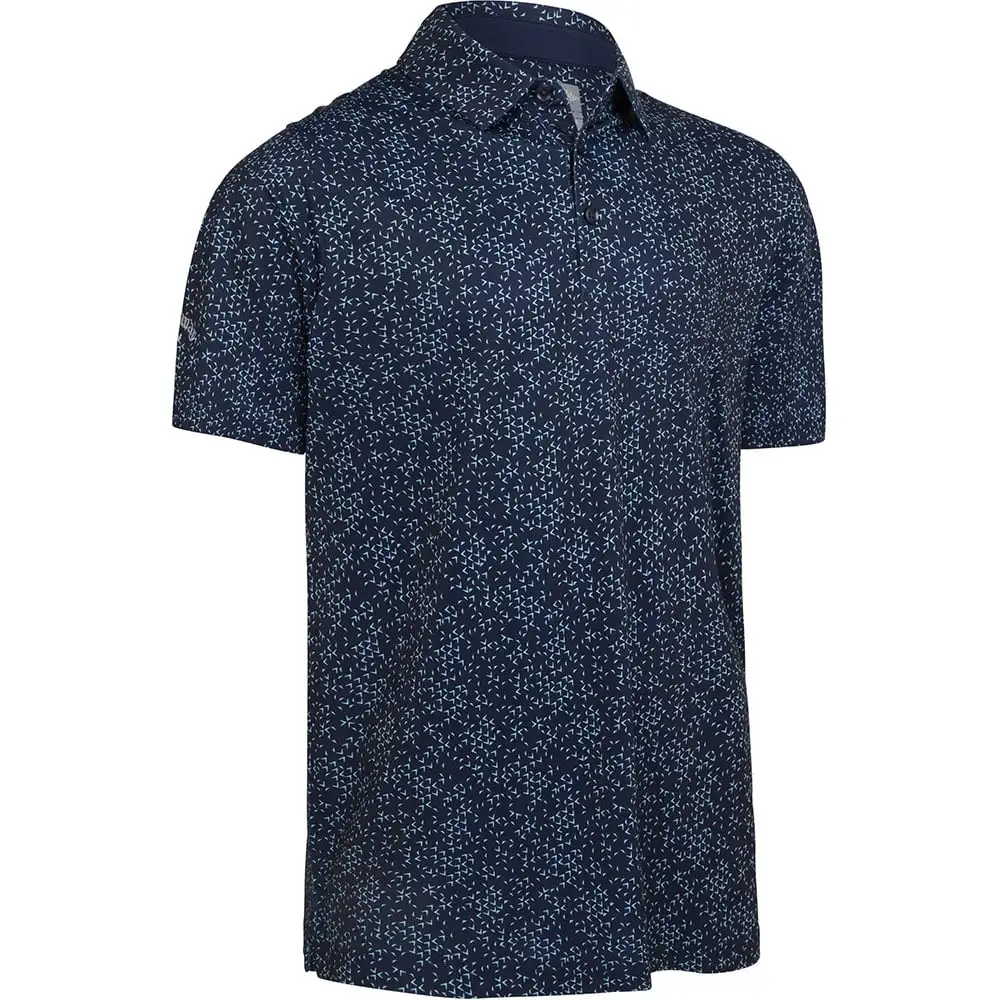Callaway All Over Chev Polo Shirt - Peacoat 1 Callaway All Over Chev Polo Shirt - Peacoat