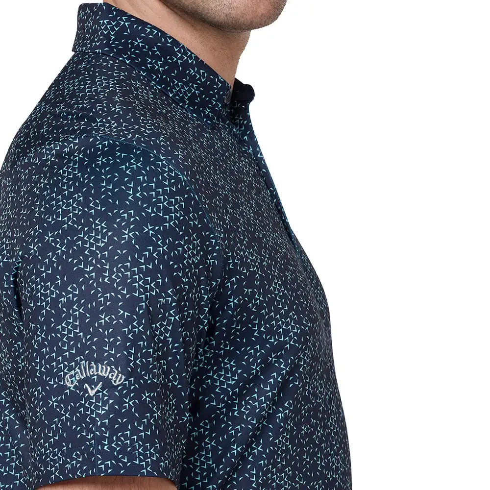 Callaway All Over Chev Polo Shirt - Peacoat 3 Callaway All Over Chev Polo Shirt - Peacoat - Image 3