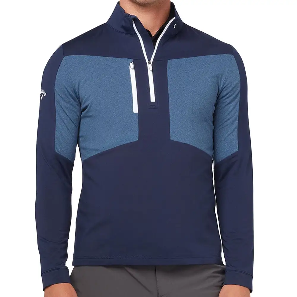 Callaway Aquapel 1/2 Zip Pullover Sweater - Peacoat/Bright White 1 Callaway Aquapel 1/2 Zip Pullover Sweater - Peacoat/Bright White