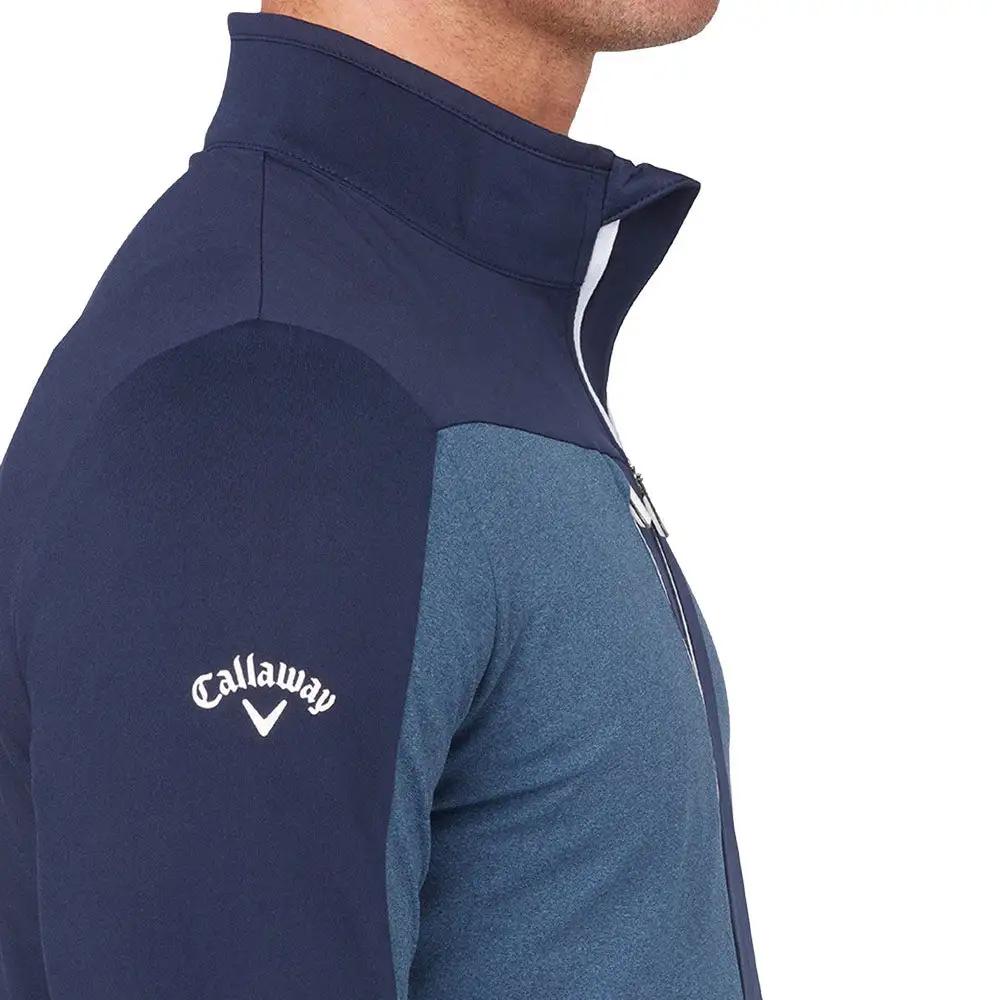 Callaway Aquapel 1/2 Zip Pullover Sweater - Peacoat/Bright White 3 Callaway Aquapel 1/2 Zip Pullover Sweater - Peacoat/Bright White - Image 3