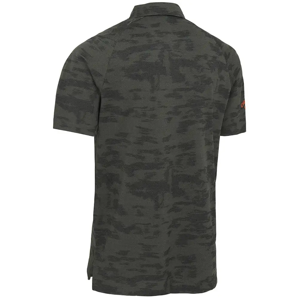 Callaway Digital Camo Jacquard Polo Shirt - Dark Lichen Heather 2 Callaway Digital Camo Jacquard Polo Shirt - Dark Lichen Heather - Image 2