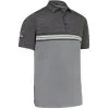 Callaway Heather Chest Stripe Polo Shirt - Caviar Heather