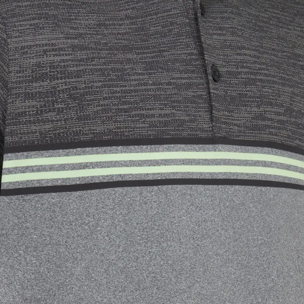 Callaway Heather Chest Stripe Polo Shirt - Caviar Heather 5 Callaway Heather Chest Stripe Polo Shirt - Caviar Heather - Image 5