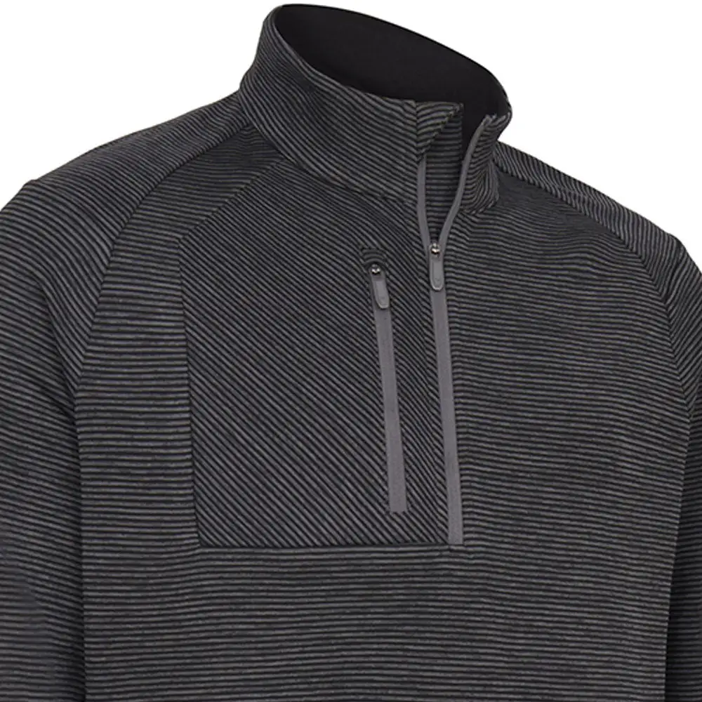 Callaway Heather Eco Stripe Fleece - Black Heather 3 Callaway Heather Eco Stripe Fleece - Black Heather - Image 3