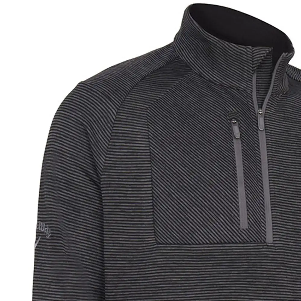 Callaway Heather Eco Stripe Fleece - Black Heather 5 Callaway Heather Eco Stripe Fleece - Black Heather - Image 5