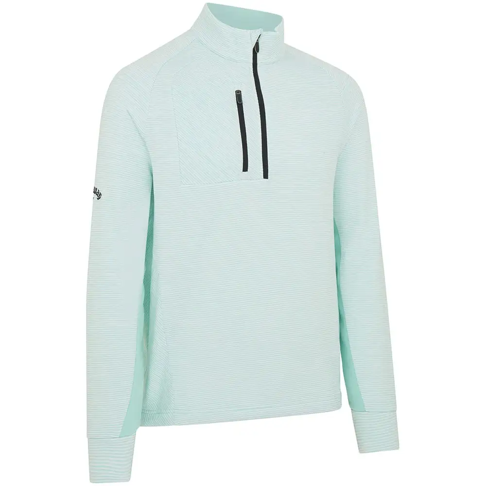 Callaway Heather Striped Fleece - Aruba Blue Heather 1 Callaway Heather Striped Fleece - Aruba Blue Heather