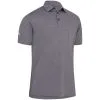 Callaway Heathered Jacquard Polo Shirt - Black Heather