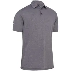 Callaway Heathered Jacquard Polo Shirt - Black Heather