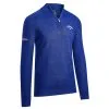 Callaway Ribbed 1/4 Zip Merino Wool Thermal Sweater - Magnetic Blue