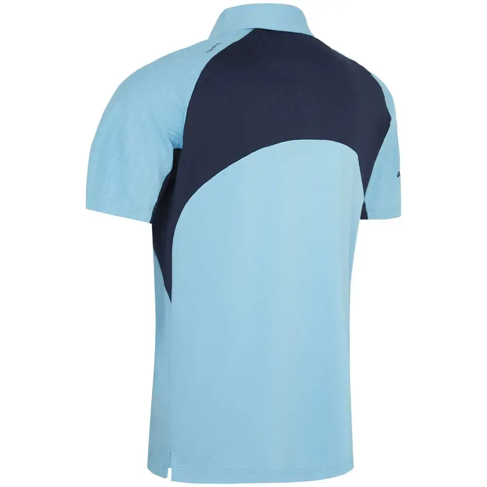 Callaway Odyssey Blocked Polo Shirt - Blue Grotto 2 Callaway Odyssey Blocked Polo Shirt - Blue Grotto - Image 2
