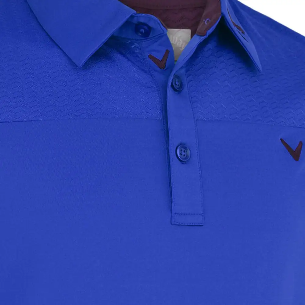 Callaway Odyssey Ventilated Polo Shirt - Magnetic Blue 5 Callaway Odyssey Ventilated Polo Shirt - Magnetic Blue - Image 5