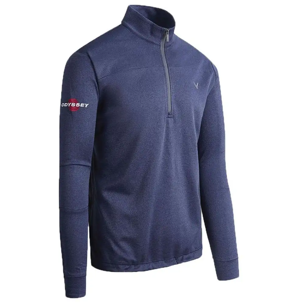 Callaway Odyssey Waffle Pullover - Peacoat 1 Callaway Odyssey Waffle Pullover - Peacoat