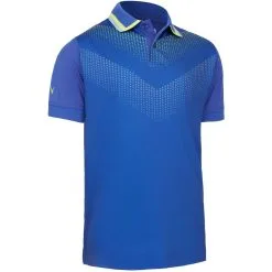 Callaway Ombre Chev Print Polo Shirt - Clematis Blue
