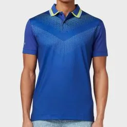 Callaway Ombre Chev Print Polo Shirt - Clematis Blue 7 Callaway Ombre Chev Print Polo Shirt - Clematis Blue -Single Iron Shop callaway ombre chev print polo shirt clematis blue 3