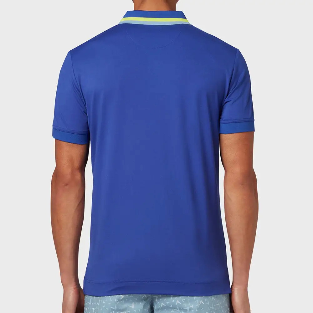 Callaway Ombre Chev Print Polo Shirt - Clematis Blue 4 Callaway Ombre Chev Print Polo Shirt - Clematis Blue - Image 4