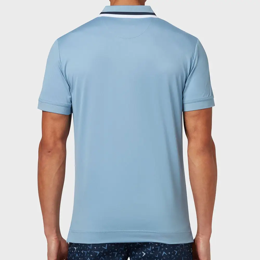 Callaway Ombre Chev Print Polo Shirt - Faded Denim 4 Callaway Ombre Chev Print Polo Shirt - Faded Denim - Image 4