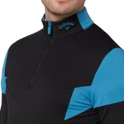 Callaway 1/4 Zip Colour Block Pullover - Caviar -Single Iron Shop callaway quarter zip colour block pullover caviar 3