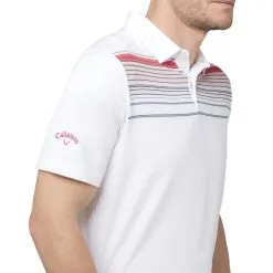 Callaway Energised Stripe Polo Shirt - Bright White 7 Callaway Energised Stripe Polo Shirt - Bright White -Single Iron Shop callaway ss yd energized polo shirt bright white 3