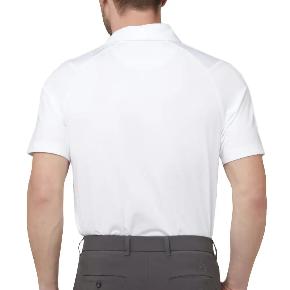 Callaway Energised Stripe Polo Shirt - Bright White 4 Callaway Energised Stripe Polo Shirt - Bright White - Image 4