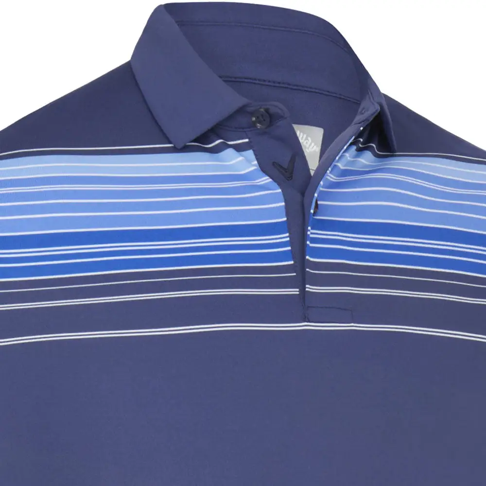 Callaway Energised Stripe Polo Shirt - Peacoat 3 Callaway Energised Stripe Polo Shirt - Peacoat - Image 3
