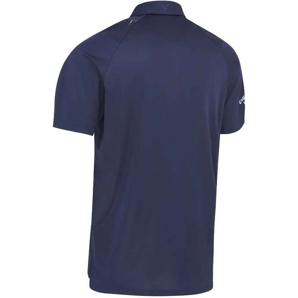 Callaway Swing Tech Solid Print Polo Shirt - Peacoat 2 Callaway Swing Tech Solid Print Polo Shirt - Peacoat - Image 2