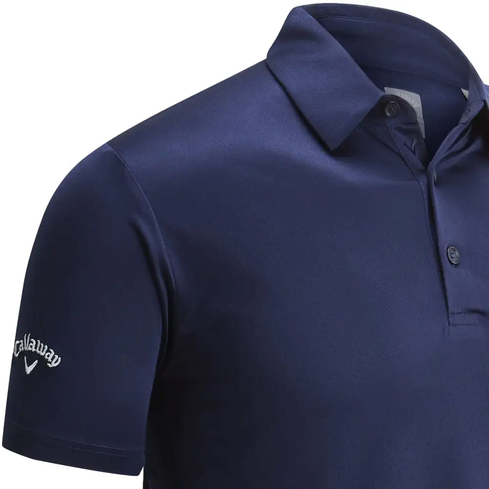Callaway Swing Tech Solid Print Polo Shirt - Peacoat 3 Callaway Swing Tech Solid Print Polo Shirt - Peacoat - Image 3