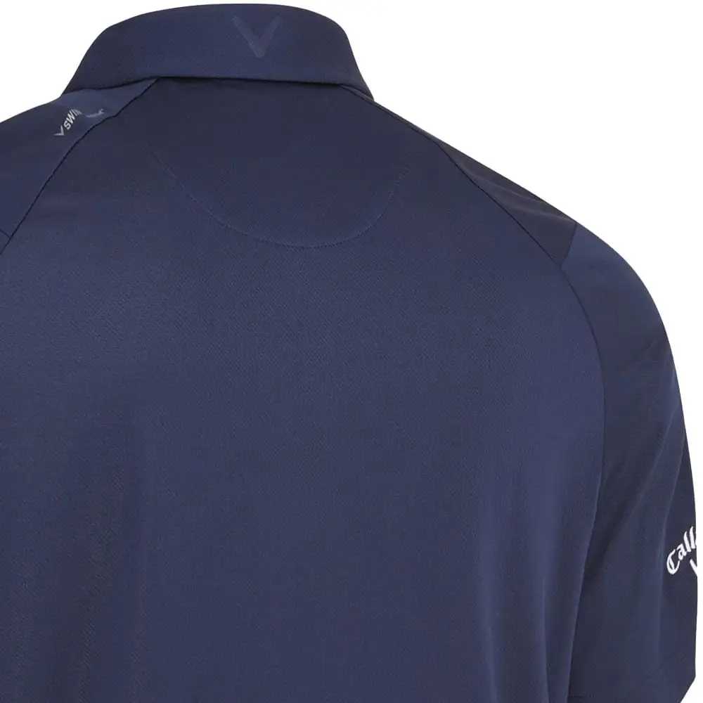 Callaway Swing Tech Solid Print Polo Shirt - Peacoat 4 Callaway Swing Tech Solid Print Polo Shirt - Peacoat - Image 4