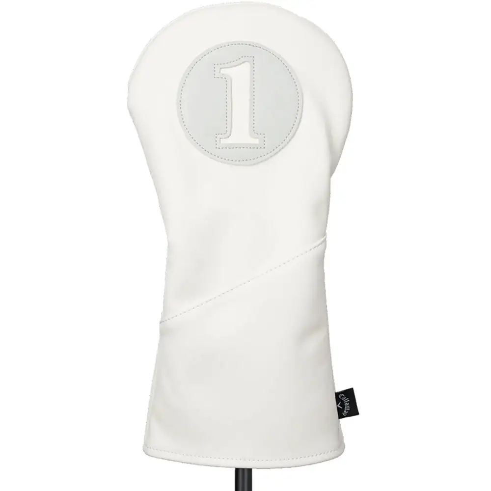 Callaway Vintage Driver Headcover - White 1 Callaway Vintage Driver Headcover - White