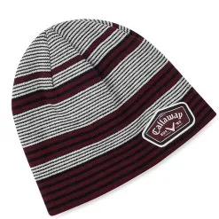 Callaway Winter Chill Beanie Hat - White/Black/Maroon
