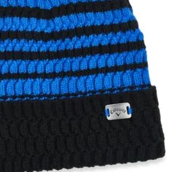 Callaway Winter Pom Pom Beanie Hat - Black/Royal -Single Iron Shop callaway winter pom pom beanie black royal 5