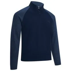 Callaway Raglan 1/4 Zip Long Sleeve Mock - Navy