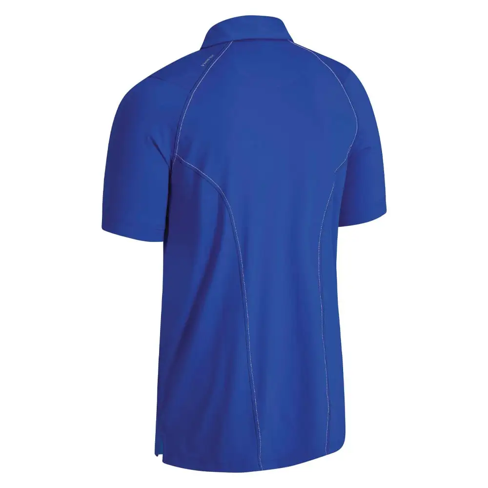 Callaway Stitched Colour Block Polo Shirt - Egyptian Blue 2 Callaway Stitched Colour Block Polo Shirt - Egyptian Blue - Image 2