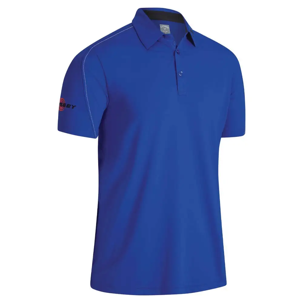 Callaway Stitched Colour Block Polo Shirt - Egyptian Blue 1 Callaway Stitched Colour Block Polo Shirt - Egyptian Blue